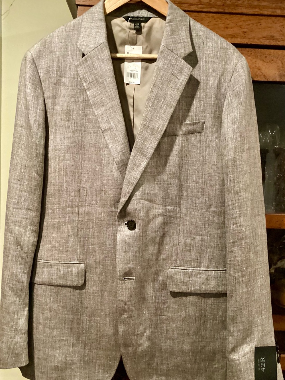 Banana Republic Light Gray Textured Men's Blazer
